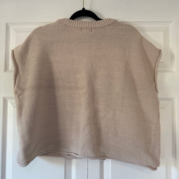 UNIVERSAL THREAD Cream Sleeveless Sweater Vest Women’s Large - Picture 5 of 5